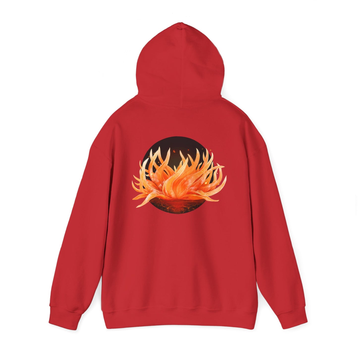 Blooming flower Graphic Hoodie | Back Print Skull with ROT flower