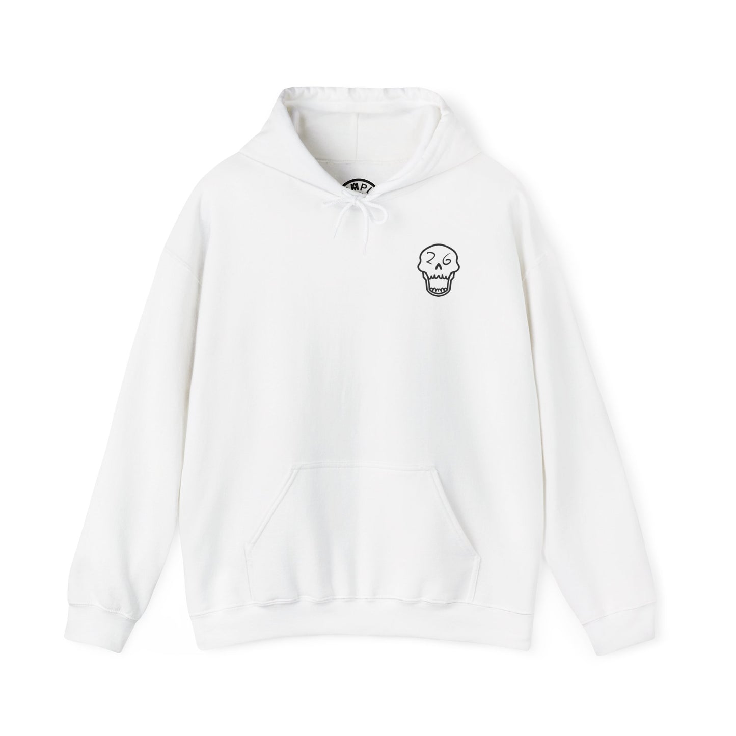 Blooming flower Graphic Hoodie | Back Print Skull with ROT flower