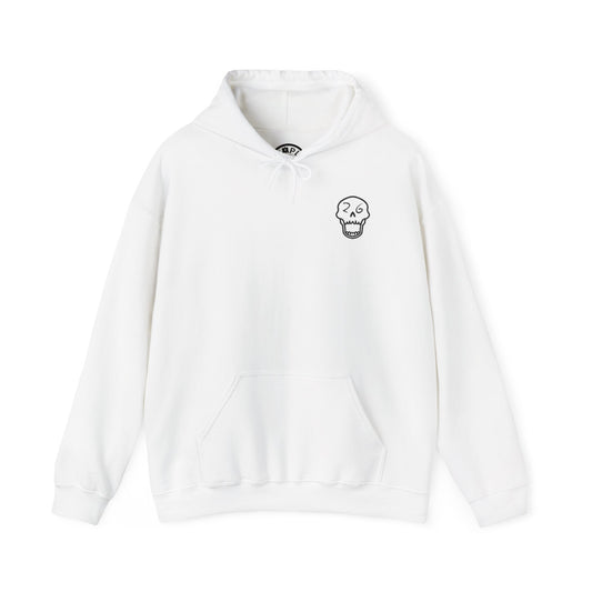 Blooming flower Graphic Hoodie | Back Print Skull with ROT flower